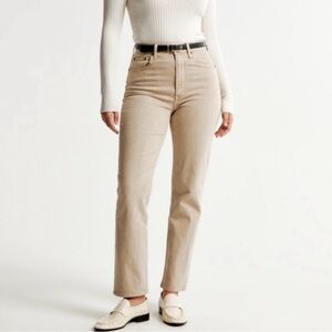 Abercrombie & Fitch Ankle Straight Ultra High Rise Curve Love Jeans, Size 33